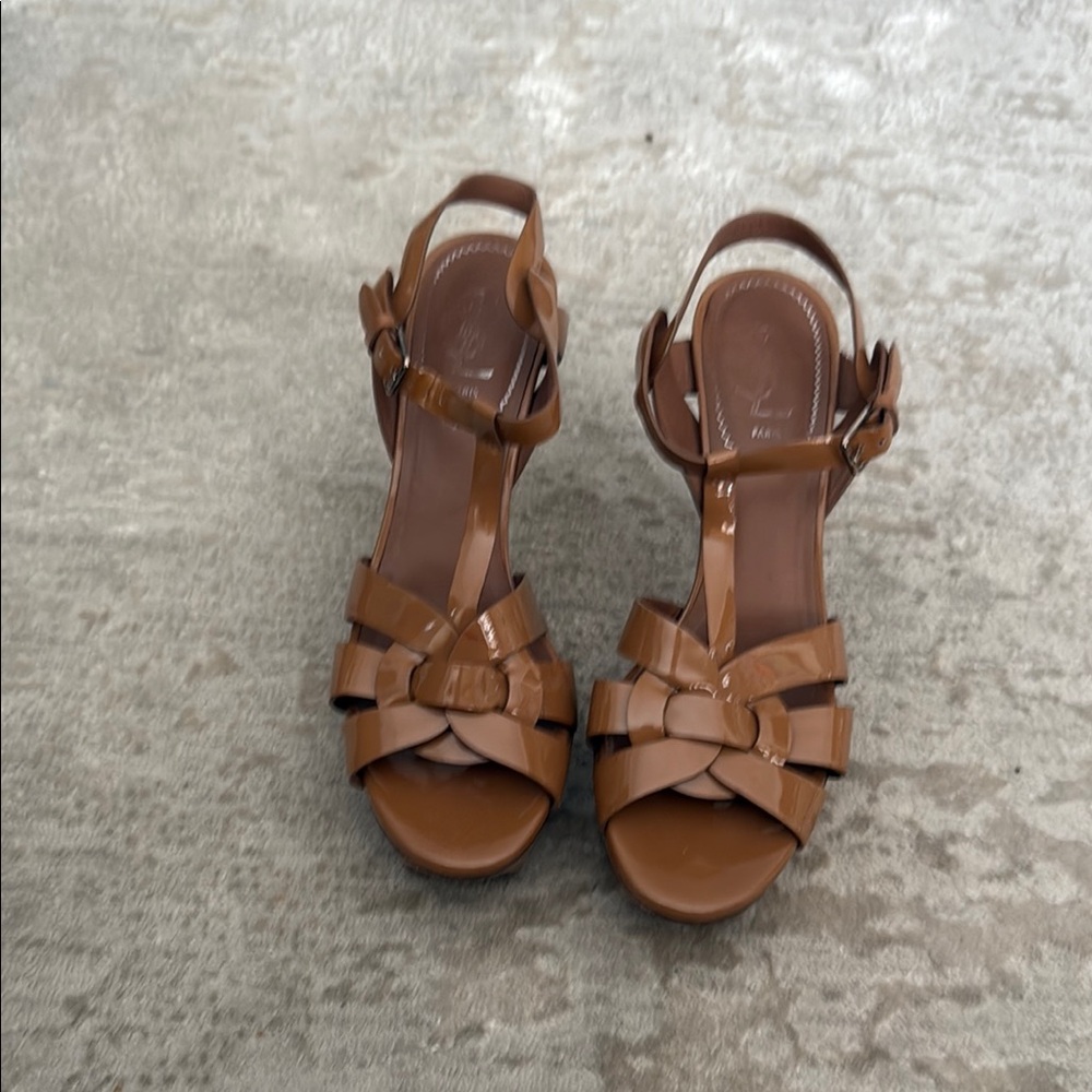 Yves Saint Laurent Brown Leather Sandals